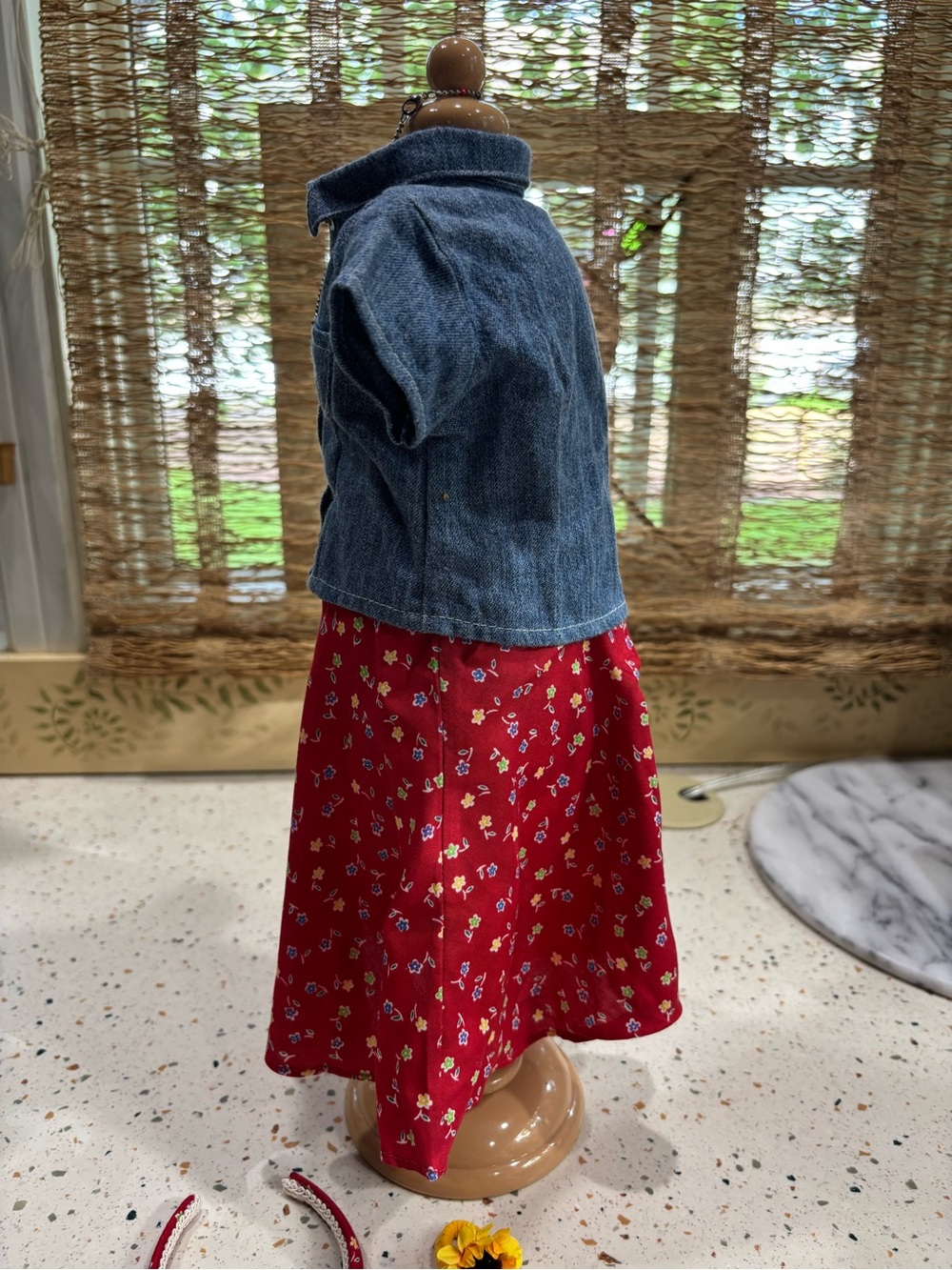 VTG American Girl Today Pleasant Company Denim Jacket Floral Skirt Accessories - Picture 8 of 14